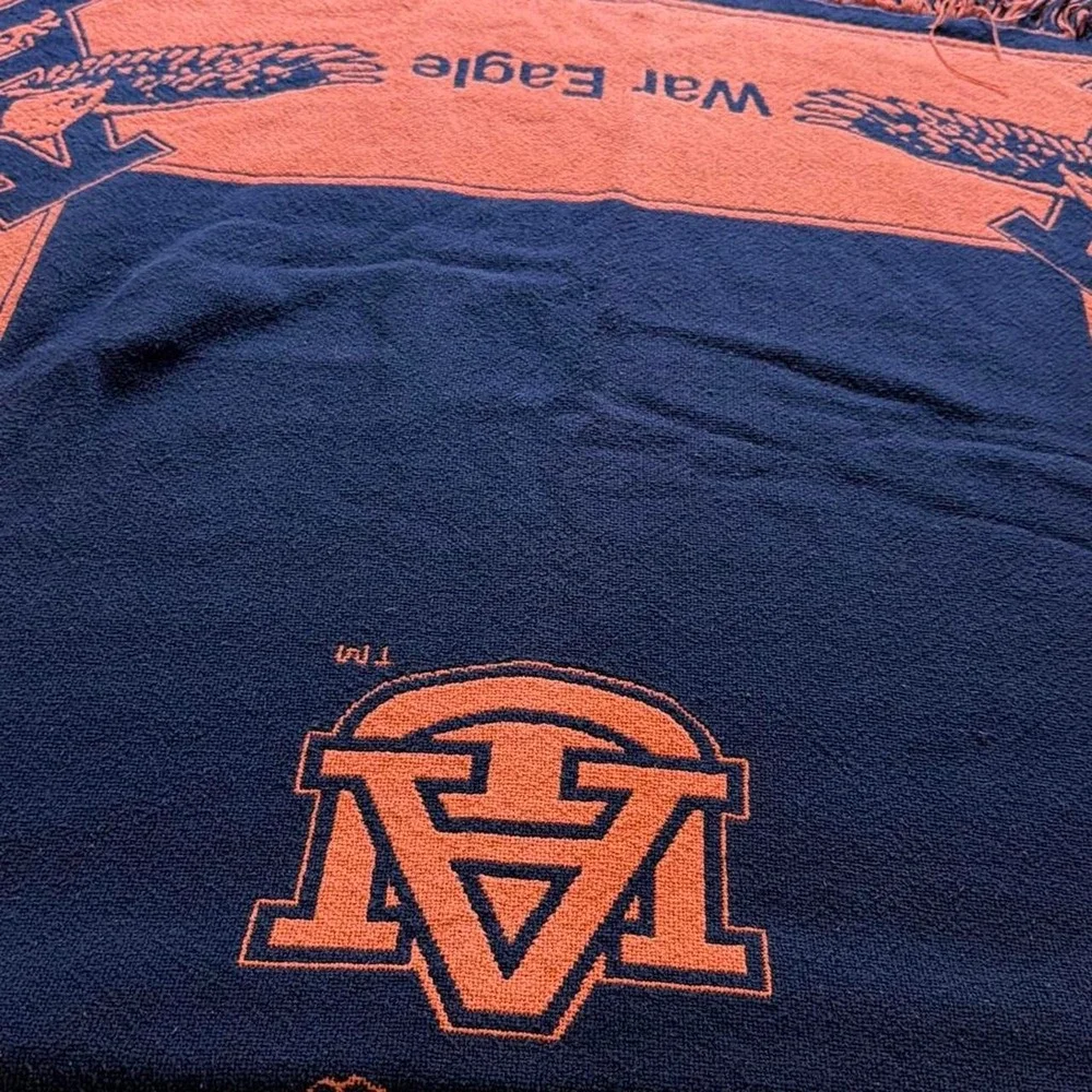VTG Auburn Tigers 'War Eagle' throw blanket Collage School Decor Home Alabama